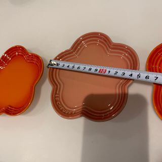 ルクルーゼ(LE CREUSET)のル・クルーゼ　フラワープレート S 15cm 皿　3枚　セット　(食器)