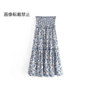 ザラ(ZARA)の🌼春新作💐4120◆エスニック リゾート 花柄 ロング フレアスカート (ロングスカート)