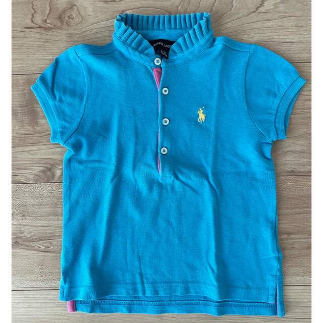 Ralph Lauren(ラルフローレン)のラルフローレン　100㎝　ポロシャツ　ブルー キッズ/ベビー/マタニティのキッズ服女の子用(90cm~)(Tシャツ/カットソー)の商品写真