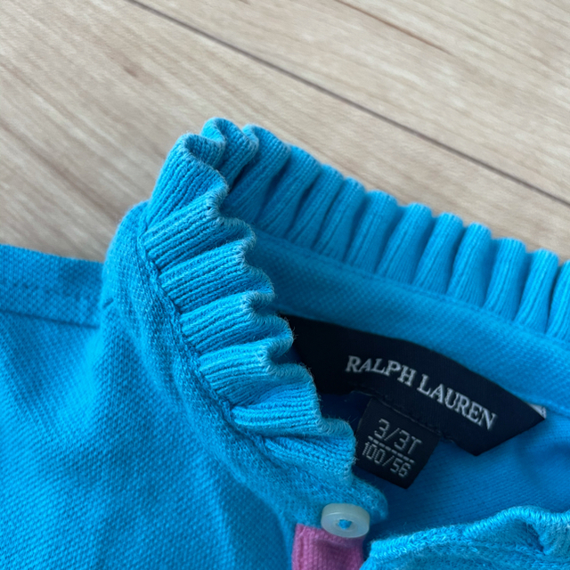 Ralph Lauren(ラルフローレン)のラルフローレン　100㎝　ポロシャツ　ブルー キッズ/ベビー/マタニティのキッズ服女の子用(90cm~)(Tシャツ/カットソー)の商品写真