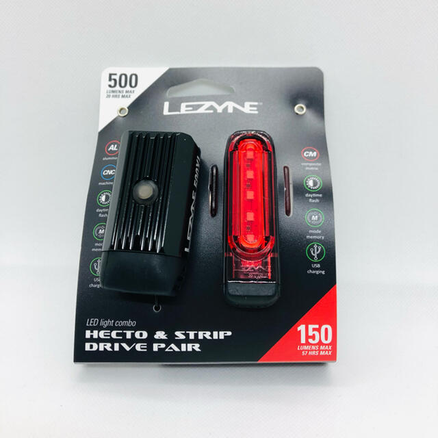 Lezyne Hecto Drive 500XL + Strip ライトセットレザイン