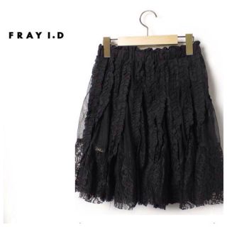 フレイアイディー(FRAY I.D)のFRAY.ID♡ブラックレースフレアスカート(ミニスカート)