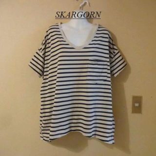 ドゥーズィエムクラス(DEUXIEME CLASSE)のSKARGORNスカルゴーン♡ポケット付きワイドボーダーTシャツ(Tシャツ(半袖/袖なし))