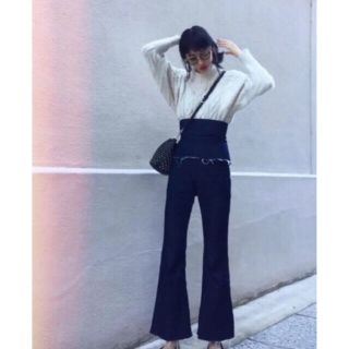 アメリヴィンテージ(Ameri VINTAGE)の美品♡CLANE♡CORSET BELL BOTTOM DENIM PANTS(デニム/ジーンズ)