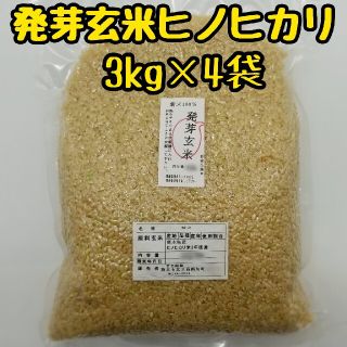 熊本県産　新米100%　発芽玄米　3kg×4袋　12kg  ヒノヒカリ　れんげ米(米/穀物)