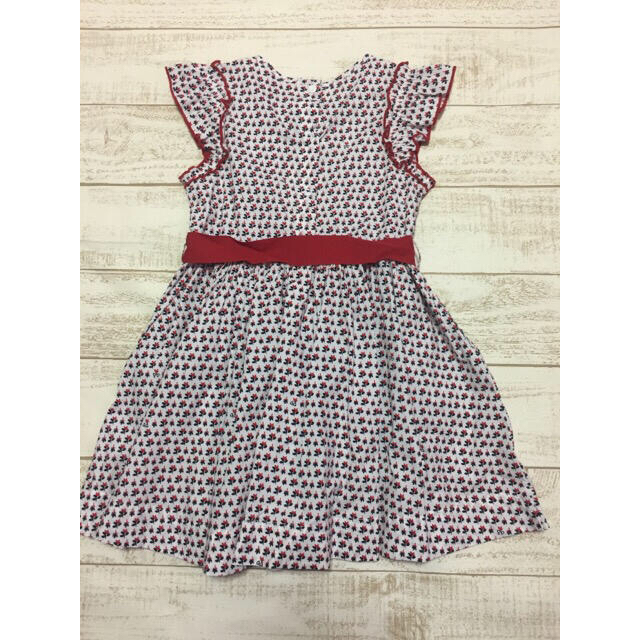 PETIT BATEAU(プチバトー)のプチバトー ポプリンプリントワンピース 4ans 新品 キッズ/ベビー/マタニティのキッズ服女の子用(90cm~)(ワンピース)の商品写真