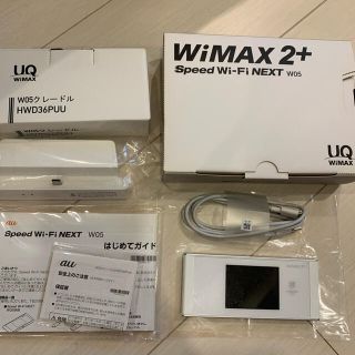 エーユー(au)のWiMax 2+ Speed Wi-Fi NEXT W05 クレードル付き(PC周辺機器)