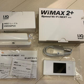 エーユー(au)のWiMax 2+ Speed Wi-Fi NEXT W05 クレードル付き(PC周辺機器)