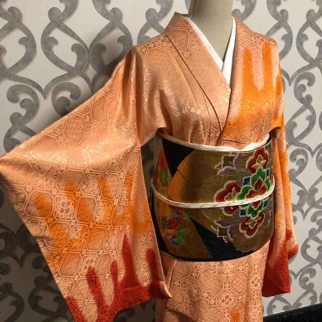 【古着】昭和レトロ☆着物　１つ紋付き　帯セット | フリマアプリ ラクマ