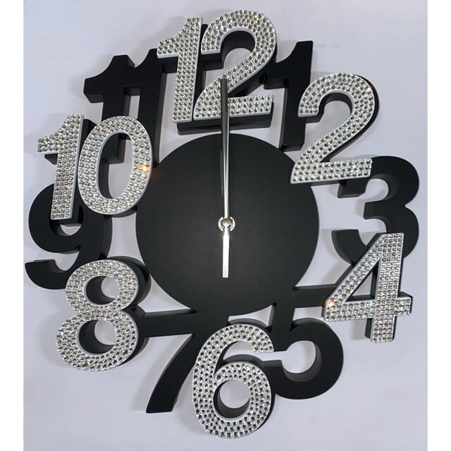 【全品送料無料】 スワロフスキー 掛け時計 高級 デコ ガラスストーン 掛時計/柱時計