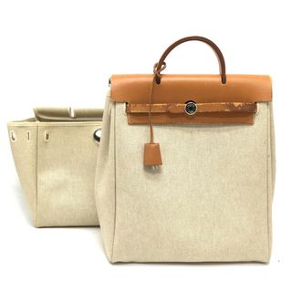 エルメス(Hermes)のエルメス HERMES エールバッグ アドPM 替えバック付き 2WAY リュックサック レザー □D刻 ナチュラル ベージュ(リュック/バックパック)