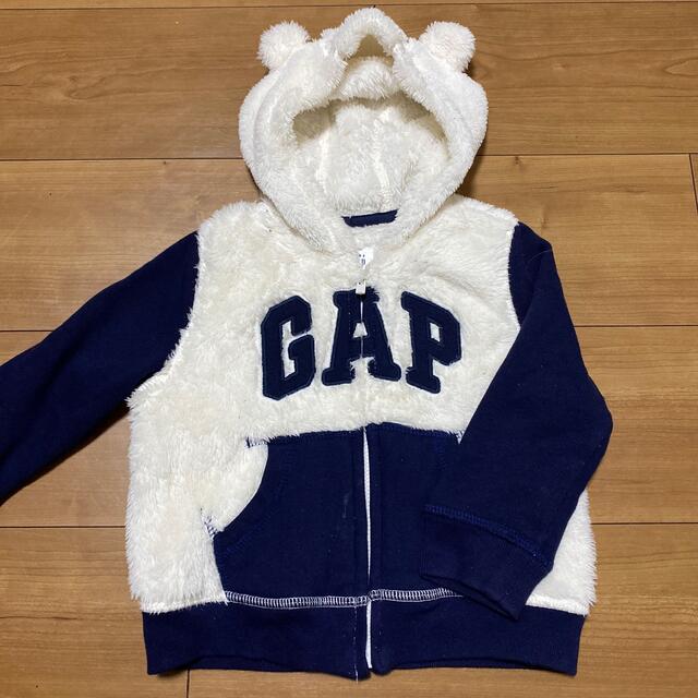GAP パーカー 白シャツ クマ耳パーカー シャツ ロンパース かわいい 男の子 通販 ベビーギャップ くまみみパーカー
