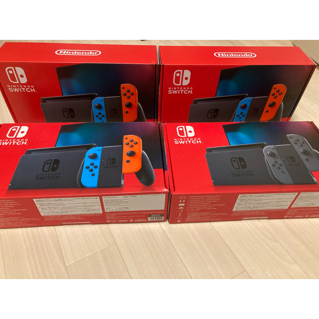 正規品販売! Nintendo Switch 本体4台セット ネオン グレー 任天堂 ...