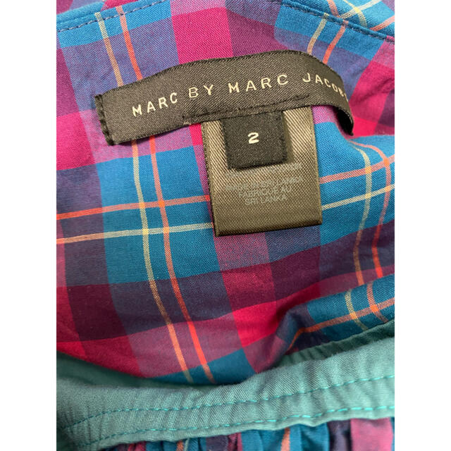 MARC BY MARC JACOBS(マークバイマークジェイコブス)のマークバイジェイコブズ　肩リボンチェックワンピース レディースのワンピース(ひざ丈ワンピース)の商品写真