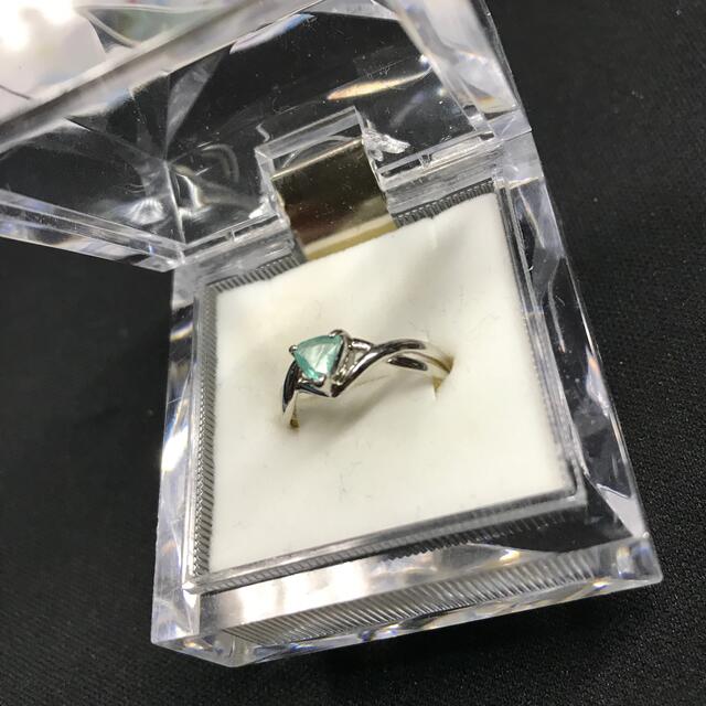 パライバトルマリンリング　0.278ct pt900   12号 レディースのアクセサリー(リング(指輪))の商品写真