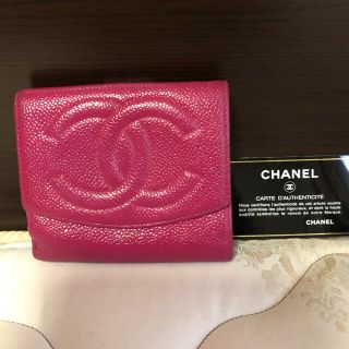 シャネル(CHANEL)のシャネル　二つ折り財布　キャビアスキン(財布)