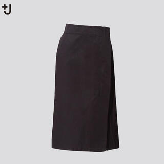 ユニクロ(UNIQLO)のUNIQLO +J スカート　コットンリネンラップスカート(ひざ丈スカート)
