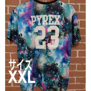 パイレックス(Pyrex)のPYREX23 サイズXXL 柄シャツ　宇宙(Tシャツ/カットソー(半袖/袖なし))