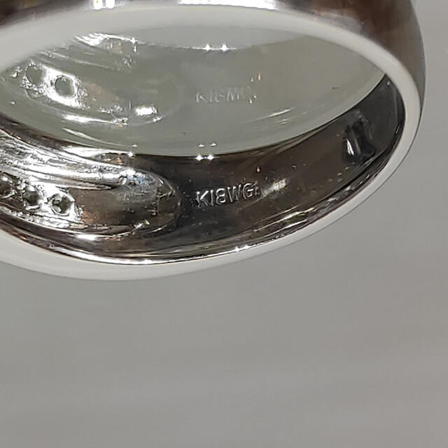 K18WG ペリドッド　ダイヤ　リング　神楽坂宝石 レディースのアクセサリー(リング(指輪))の商品写真