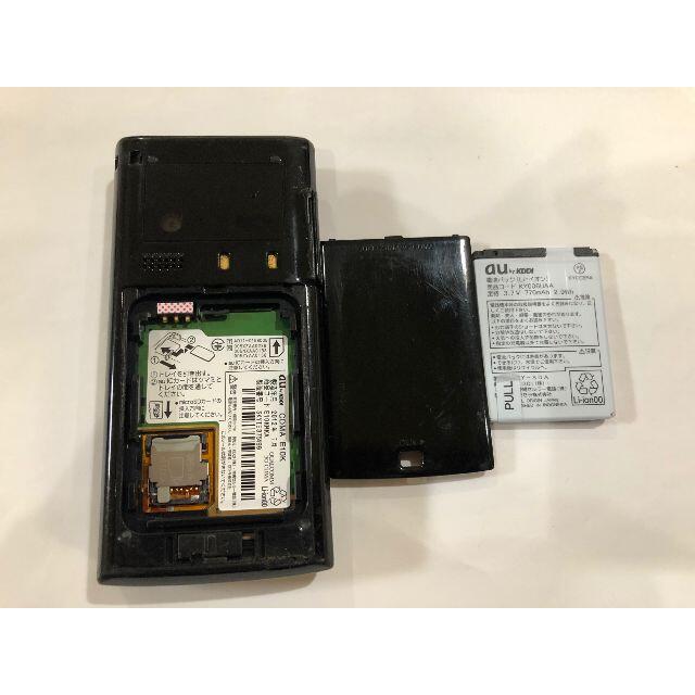 京セラ(キョウセラ)のau  京セラ　E10K  ブラック　中古品 スマホ/家電/カメラのスマートフォン/携帯電話(携帯電話本体)の商品写真