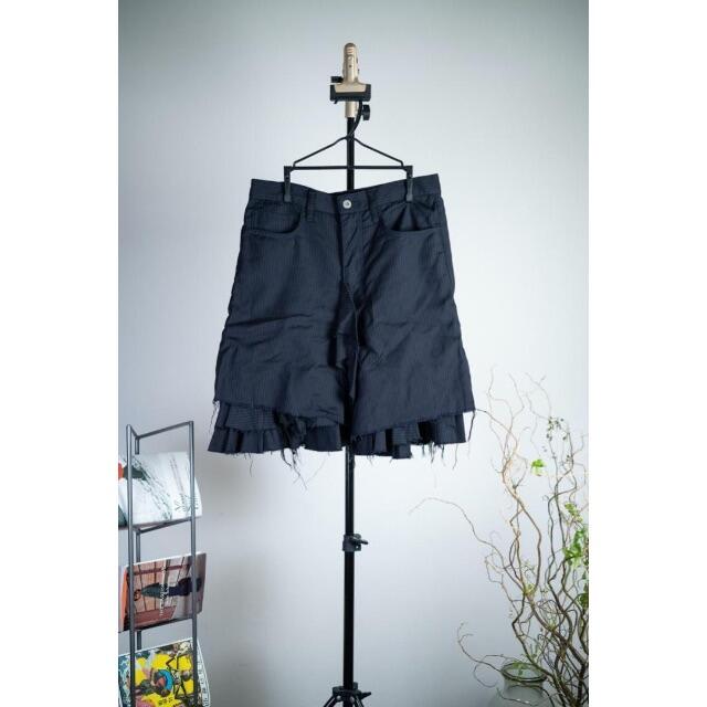 JUNYA WATANABE MAN 裁断 ショートパンツ M 濃紺 JUNYA WATANABE MAN 裁断 ショートパンツ M 濃紺