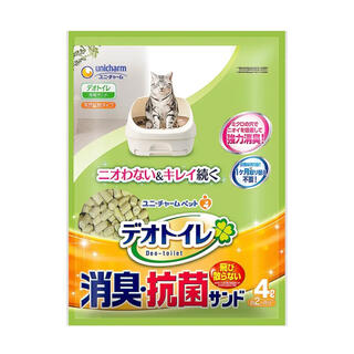 ユニチャーム(Unicharm)のデオトイレ 取りかえ専用 飛び散らない消臭・抗菌サンド お徳用4L×2.8袋(猫)