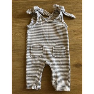 ザラキッズ(ZARA KIDS)の☆nat様専用☆ロンパース　オーバーオール　ボーダー　70(ロンパース)