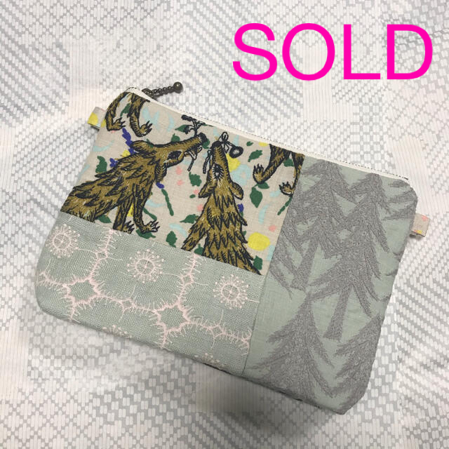 【SOLD】ミナペルホネン　ハンドメイド　ポーチ