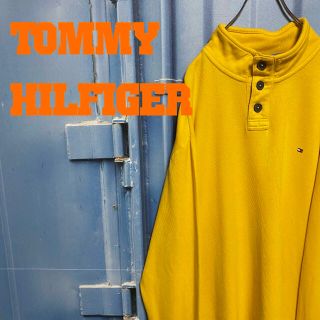 トミーヒルフィガー(TOMMY HILFIGER)のトミーヒルフィガー プルオーバー ハーフボタン オーバーサイズ ゆるだぼ 古着(Tシャツ/カットソー(七分/長袖))