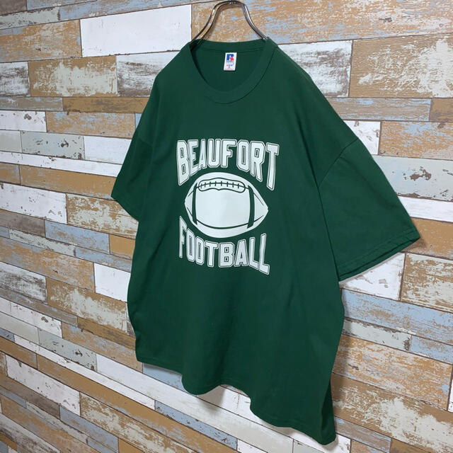 【90s】RUSSELL ラッセル　Tシャツ　ビューフォート　フットボール　半袖 メンズのトップス(Tシャツ/カットソー(半袖/袖なし))の商品写真