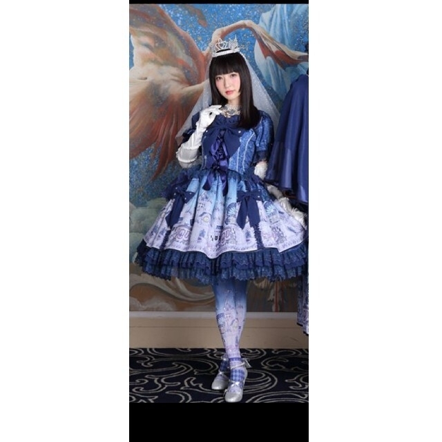 Angelic Pretty(アンジェリックプリティー)のアンジェリックプリティ初版タグ付き新品ワンピースとタグ付きタイツ レディースのワンピース(ひざ丈ワンピース)の商品写真