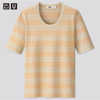 ユニクロ(UNIQLO)のUNIQLO U フィットボーダークルーネック半袖Tシャツ(Tシャツ(半袖/袖なし))