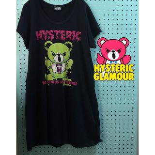 ヒステリックグラマー(HYSTERIC GLAMOUR)のヒステリックグラマー  ヒスベア   半袖Tシャツワンピ  Ａライン(ひざ丈ワンピース)