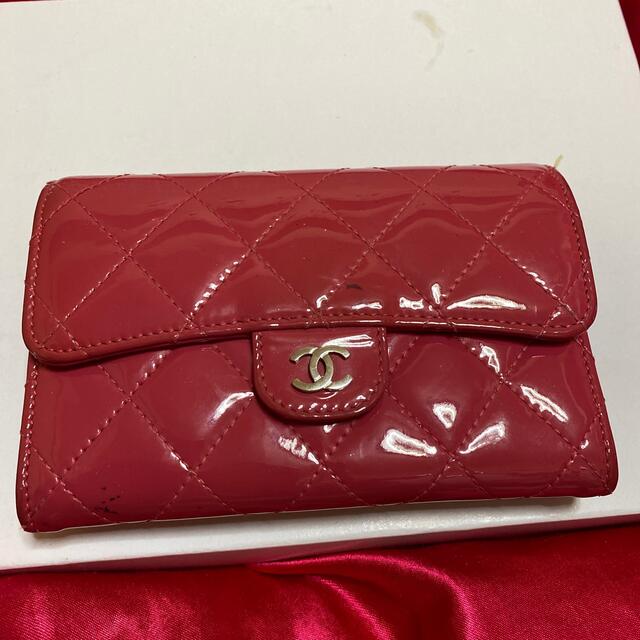 シャネル美品折財布ピンク 即購入OK - 財布