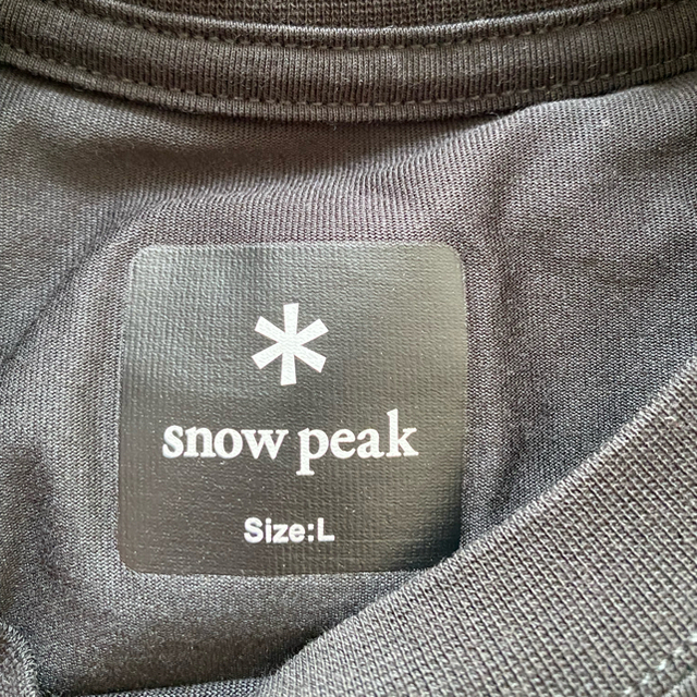 Snow Peak(スノーピーク)のスノーピーク　snowpeak プリントロゴTシャツ　サイズL　限定品　黒 メンズのトップス(Tシャツ/カットソー(半袖/袖なし))の商品写真