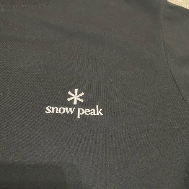 Snow Peak(スノーピーク)のスノーピーク　snowpeak 刺繍　プリントロゴTシャツ　サイズL　限定品　黒 メンズのトップス(Tシャツ/カットソー(半袖/袖なし))の商品写真