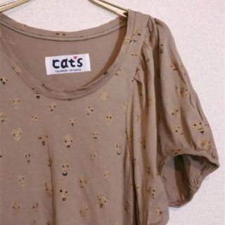 ツモリチサト(TSUMORI CHISATO)のcats TSUMORI CHISATO パフスリープ Tシャツ 変形 Mサイズ(Tシャツ(半袖/袖なし))