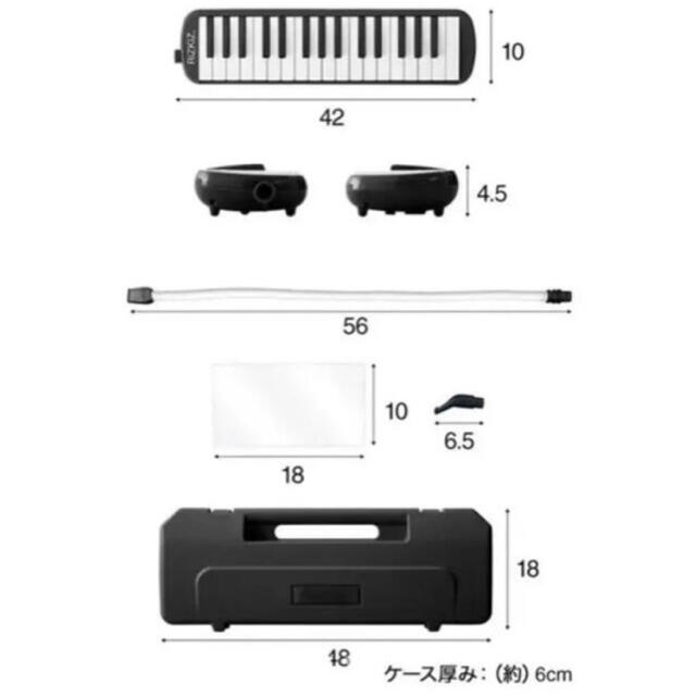 水色　 RiZKiZ 鍵盤ハーモニカ 32鍵盤 ケース付き ホース 吹き口付き  楽器の楽器 その他(ハーモニカ/ブルースハープ)の商品写真