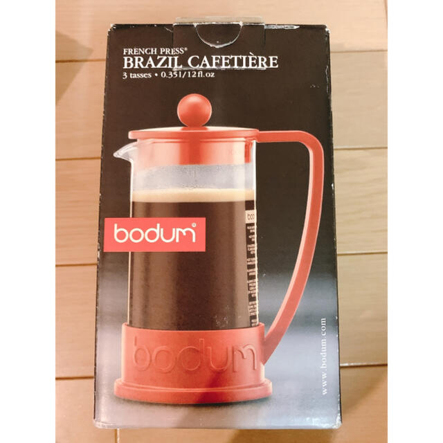 bodum(ボダム)のbodum ボダム フレンチプレス　コーヒーメーカー　赤 スマホ/家電/カメラの調理家電(コーヒーメーカー)の商品写真