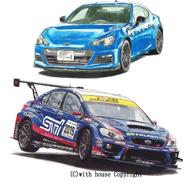 NC-1005スバルBRZ/WRX限定版画 直筆サイン額装●作家平右ヱ門 1