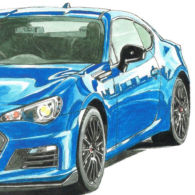 NC-1005スバルBRZ/WRX限定版画 直筆サイン額装●作家平右ヱ門 4