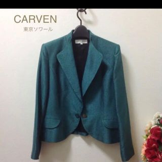 ソワール(SOIR)のCARVEN☆東京ソワール☆シルクジャケット(テーラードジャケット)