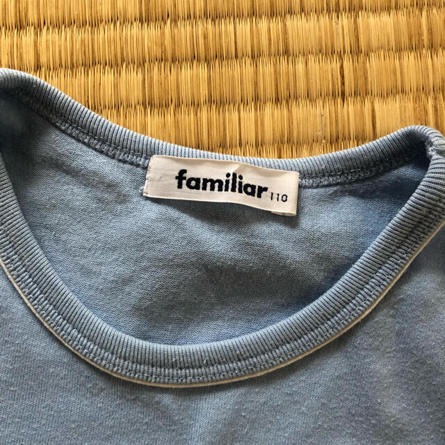 familiar(ファミリア)の110㎝☆ファミリア 青ノースリーブ キッズ/ベビー/マタニティのキッズ服女の子用(90cm~)(Tシャツ/カットソー)の商品写真