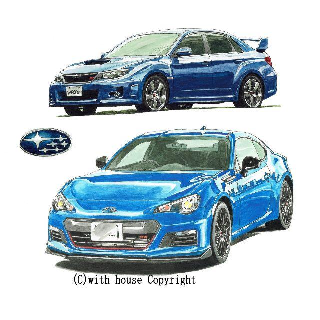 スバル(スバル)のNC-1007インプレッサWRX/BRZ限定版画 直筆サイン額装●作家平右ヱ門 エンタメ/ホビーの美術品/アンティーク(絵画/タペストリー)の商品写真