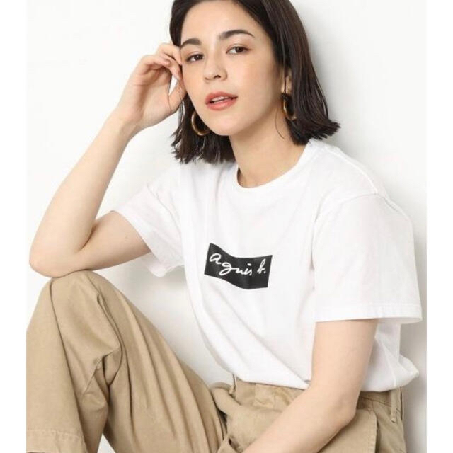 agnes b.(アニエスベー)の新品　ロゴT　アニエス・ベー　白 レディースのトップス(Tシャツ(半袖/袖なし))の商品写真