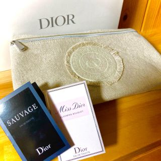 ディオール(Dior)の【DIOR】リネンポーチ♡香水サンプル付(ポーチ)