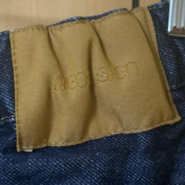 【なので】 UNUSED - NEON SIGN WIDE DENIM SLUCKS SIZE44の通販 by 's shop｜アンユーズド