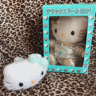 ハローキティ(ハローキティ)のキティぬいぐるみ◡̈⋆*2点セット新品同様(キャラクターグッズ)