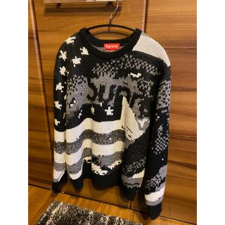 シュプリーム(Supreme)のSupreme Digital Flag Sweater BLACK Mサイズ(ニット/セーター)