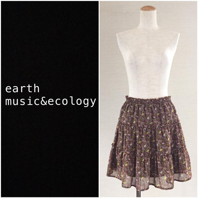 earth music & ecology(アースミュージックアンドエコロジー)の❤️送料込❤️earth 花柄シフォンスカート アース レディースのスカート(ミニスカート)の商品写真